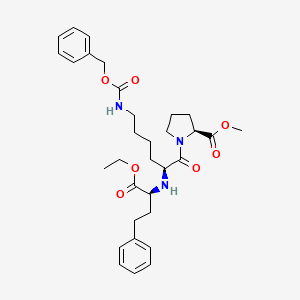 molecular formula C32H43N3O7 B588050 N-Benzyloxycarbonyl (S)-Lisinopril Ethyl Methyl Diester CAS No. 1356011-68-1