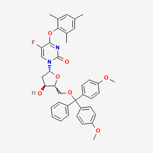 B588051 5'-O-(Dimethoxytrityl)-5-fluoro-O4-(2,4,6-trimethylphenyl)-2'-deoxyuridine CAS No. 141120-64-1