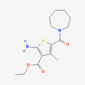 molecular formula C15H22N2O3S B5880527 ethyl 2-amino-5-(azepane-1-carbonyl)-4-methylthiophene-3-carboxylate 