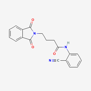 molecular formula C19H15N3O3 B5880568 N-(2-cyanophenyl)-4-(1,3-dioxoisoindol-2-yl)butanamide 