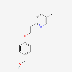 molecular formula C16H19NO2 B588057 4-[2-(5-Ethyl-2-pyridinyl)ethoxy]benzenemethanol CAS No. 144842-17-1