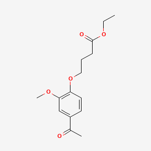 molecular formula C15H20O5 B588058 4-(4-Acetyl-2-methoxyphenoxy)-butanoic Acid Ethyl Ester CAS No. 174884-21-0
