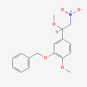 molecular formula C17H19NO5 B588062 2-Benzyloxy-1-methoxy-4-(1-methoxy-2-nitroethyl)benzene CAS No. 29973-92-0