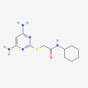 molecular formula C12H19N5OS B5880655 N-cyclohexyl-2-[(4,6-diaminopyrimidin-2-yl)sulfanyl]acetamide 