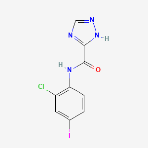 molecular formula C9H6ClIN4O B5880693 N-(2-chloro-4-iodophenyl)-1H-1,2,4-triazole-5-carboxamide 