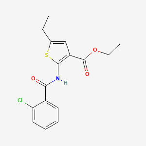 molecular formula C16H16ClNO3S B5880864 ETHYL 2-(2-CHLOROBENZAMIDO)-5-ETHYLTHIOPHENE-3-CARBOXYLATE 