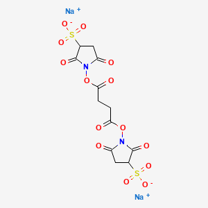 molecular formula C12H10N2Na2O14S2 B588106 Bis(sulfosuccinimidyl)succinate sodium salt CAS No. 215597-96-9