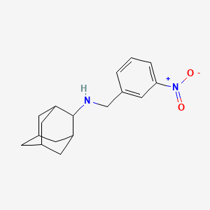 molecular formula C17H22N2O2 B5881126 N-[(3-nitrophenyl)methyl]adamantan-2-amine 