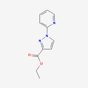molecular formula C11H11N3O2 B588120 ethyl 1-(pyridin-2-yl)-1H-pyrazole-3-carboxylate CAS No. 154012-24-5