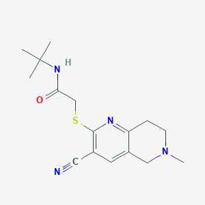 molecular formula C16H22N4OS B5881247 N-tert-butyl-2-[(3-cyano-6-methyl-7,8-dihydro-5H-1,6-naphthyridin-2-yl)sulfanyl]acetamide 