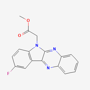 molecular formula C17H12FN3O2 B5881280 METHYL 2-{9-FLUORO-6H-INDOLO[2,3-B]QUINOXALIN-6-YL}ACETATE 