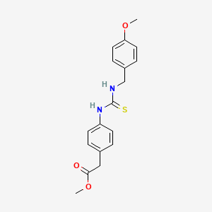 molecular formula C18H20N2O3S B5881289 Methyl (4-{[(4-methoxybenzyl)carbamothioyl]amino}phenyl)acetate 