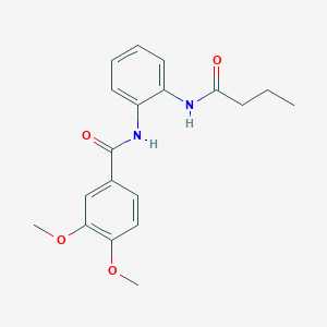 molecular formula C19H22N2O4 B5881331 N-[2-(butanoylamino)phenyl]-3,4-dimethoxybenzamide 