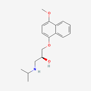 molecular formula C17H23NO3 B588134 (S)-4-Hydroxy 4'-Methoxy Propranolol CAS No. 437999-45-6