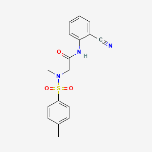molecular formula C17H17N3O3S B5881347 N-(2-cyanophenyl)-N~2~-methyl-N~2~-[(4-methylphenyl)sulfonyl]glycinamide 