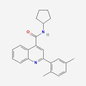 molecular formula C23H24N2O B5881451 N-cyclopentyl-2-(2,5-dimethylphenyl)quinoline-4-carboxamide 