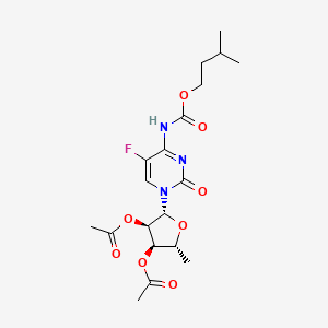 molecular formula C19H26FN3O8 B588150 2',3'-Di-O-acetyl-5'-deoxy-5-fluoro-N-[(3-methylbutoxy)carbonyl]cytidine CAS No. 162204-22-0