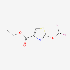 molecular formula C7H7F2NO3S B588159 Ethyl 2-(difluoromethoxy)thiazole-4-carboxylate CAS No. 153027-83-9