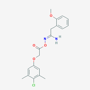 molecular formula C19H21ClN2O4 B5881607 (1Z)-N'-{[(4-chloro-3,5-dimethylphenoxy)acetyl]oxy}-2-(2-methoxyphenyl)ethanimidamide 