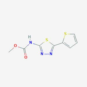 molecular formula C8H7N3O2S2 B5881689 METHYL N-[5-(THIOPHEN-2-YL)-1,3,4-THIADIAZOL-2-YL]CARBAMATE 