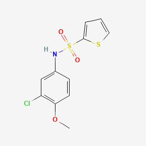 molecular formula C11H10ClNO3S2 B5881690 N-(3-chloro-4-methoxyphenyl)thiophene-2-sulfonamide 