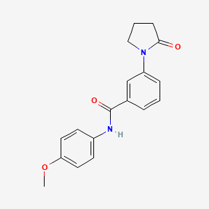 molecular formula C18H18N2O3 B5881758 N-(4-methoxyphenyl)-3-(2-oxopyrrolidin-1-yl)benzamide 