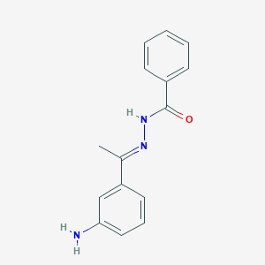 molecular formula C15H15N3O B5881799 N'-[(1E)-1-(3-aminophenyl)ethylidene]benzohydrazide 