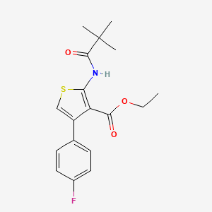 molecular formula C18H20FNO3S B5881808 ETHYL 2-(2,2-DIMETHYLPROPANAMIDO)-4-(4-FLUOROPHENYL)THIOPHENE-3-CARBOXYLATE 