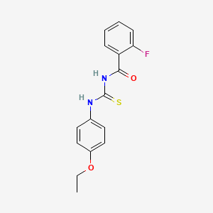 molecular formula C16H15FN2O2S B5881843 N-[(4-ethoxyphenyl)carbamothioyl]-2-fluorobenzamide CAS No. 198879-41-3