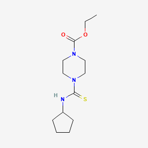 molecular formula C13H23N3O2S B5881847 Ethyl 4-(cyclopentylcarbamothioyl)piperazine-1-carboxylate 