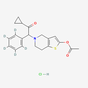 molecular formula C20H22ClNO3S B588186 Defluoro Prasugrel-d5 Hydrochloride CAS No. 1794964-35-4