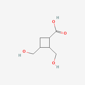 molecular formula C7H12O4 B588188 2,3-Bis(hydroxymethyl)cyclobutane-1-carboxylic acid CAS No. 150521-41-8