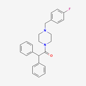 molecular formula C25H25FN2O B5881899 1-{4-[(4-FLUOROPHENYL)METHYL]PIPERAZIN-1-YL}-2,2-DIPHENYLETHAN-1-ONE 