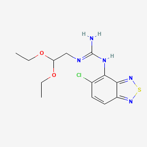 molecular formula C13H18ClN5O2S B588198 4-N-2,2-Diethoxyethylguanidine-5-chloro-2,1,3-benzothiadiazole CAS No. 1391053-77-2