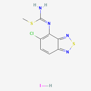 molecular formula C8H8ClIN4S2 B588200 (5-Chloro-2,1,3-benzothiadiazol-4-yl)-carbamimidothioic Acid Methyl Ester Hydriodide Salt CAS No. 51323-03-6
