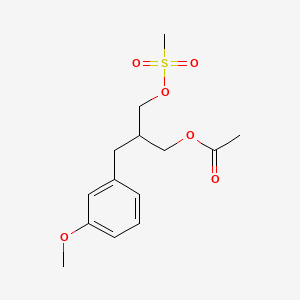 2-(3-Methoxybenzyl)-3-((methylsulfonyl)oxy)propyl acetate