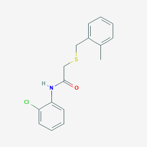 molecular formula C16H16ClNOS B5882050 N-(2-chlorophenyl)-2-[(2-methylphenyl)methylsulfanyl]acetamide 
