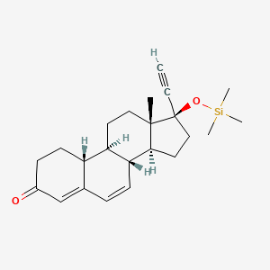 molecular formula C23H32O2Si B588212 17-O-三甲基甲硅烷基 6,7-脱氢炔诺酮 CAS No. 300542-58-9
