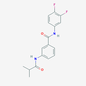 molecular formula C17H16F2N2O2 B5882139 N-(3,4-DIFLUOROPHENYL)-3-(2-METHYLPROPANAMIDO)BENZAMIDE 