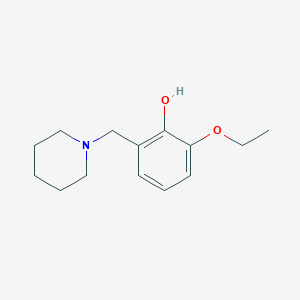 molecular formula C14H21NO2 B5882175 2-ethoxy-6-(piperidin-1-ylmethyl)phenol 