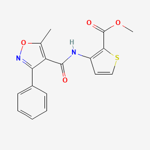 molecular formula C17H14N2O4S B5882196 METHYL 3-(5-METHYL-3-PHENYL-1,2-OXAZOLE-4-AMIDO)THIOPHENE-2-CARBOXYLATE 