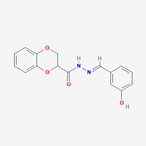 molecular formula C16H14N2O4 B5882208 N'-[(E)-(3-hydroxyphenyl)methylidene]-2,3-dihydro-1,4-benzodioxine-2-carbohydrazide 