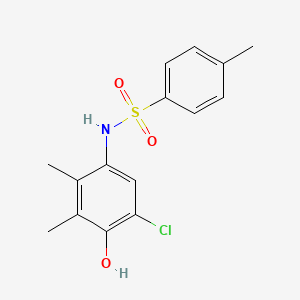 molecular formula C15H16ClNO3S B5882315 N-(5-Chloro-4-hydroxy-2,3-dimethyl-phenyl)-4-methyl-benzenesulfonamide CAS No. 5937-25-7