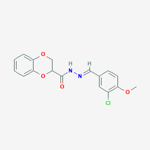 molecular formula C17H15ClN2O4 B5882338 N'-[(E)-(3-chloro-4-methoxyphenyl)methylidene]-2,3-dihydro-1,4-benzodioxine-2-carbohydrazide 