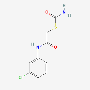 molecular formula C9H9ClN2O2S B5882356 S-{2-[(3-chlorophenyl)amino]-2-oxoethyl} thiocarbamate 