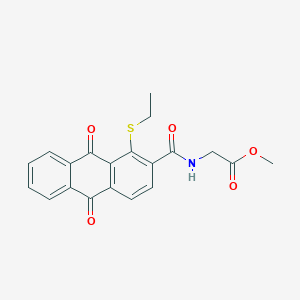 molecular formula C20H17NO5S B5882363 METHYL 2-{[1-(ETHYLSULFANYL)-9,10-DIOXO-9,10-DIHYDROANTHRACEN-2-YL]FORMAMIDO}ACETATE 