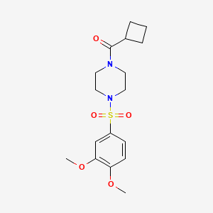 molecular formula C17H24N2O5S B5882395 CYCLOBUTYL{4-[(3,4-DIMETHOXYPHENYL)SULFONYL]PIPERAZINO}METHANONE 