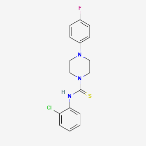 molecular formula C17H17ClFN3S B5882558 N-(2-chlorophenyl)-4-(4-fluorophenyl)piperazine-1-carbothioamide 