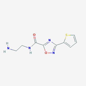 molecular formula C9H10N4O2S B5882562 N-(2-aminoethyl)-3-(thiophen-2-yl)-1,2,4-oxadiazole-5-carboxamide CAS No. 890095-31-5