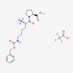 molecular formula C22H30F3N3O7 B588265 N-Benzyloxycarbonyl-L-lysyl]-L-proline Methyl Ester Trifluoroacetic Acid Salt CAS No. 108456-08-2